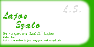 lajos szalo business card